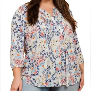 Half sleeve flowy dress blouse